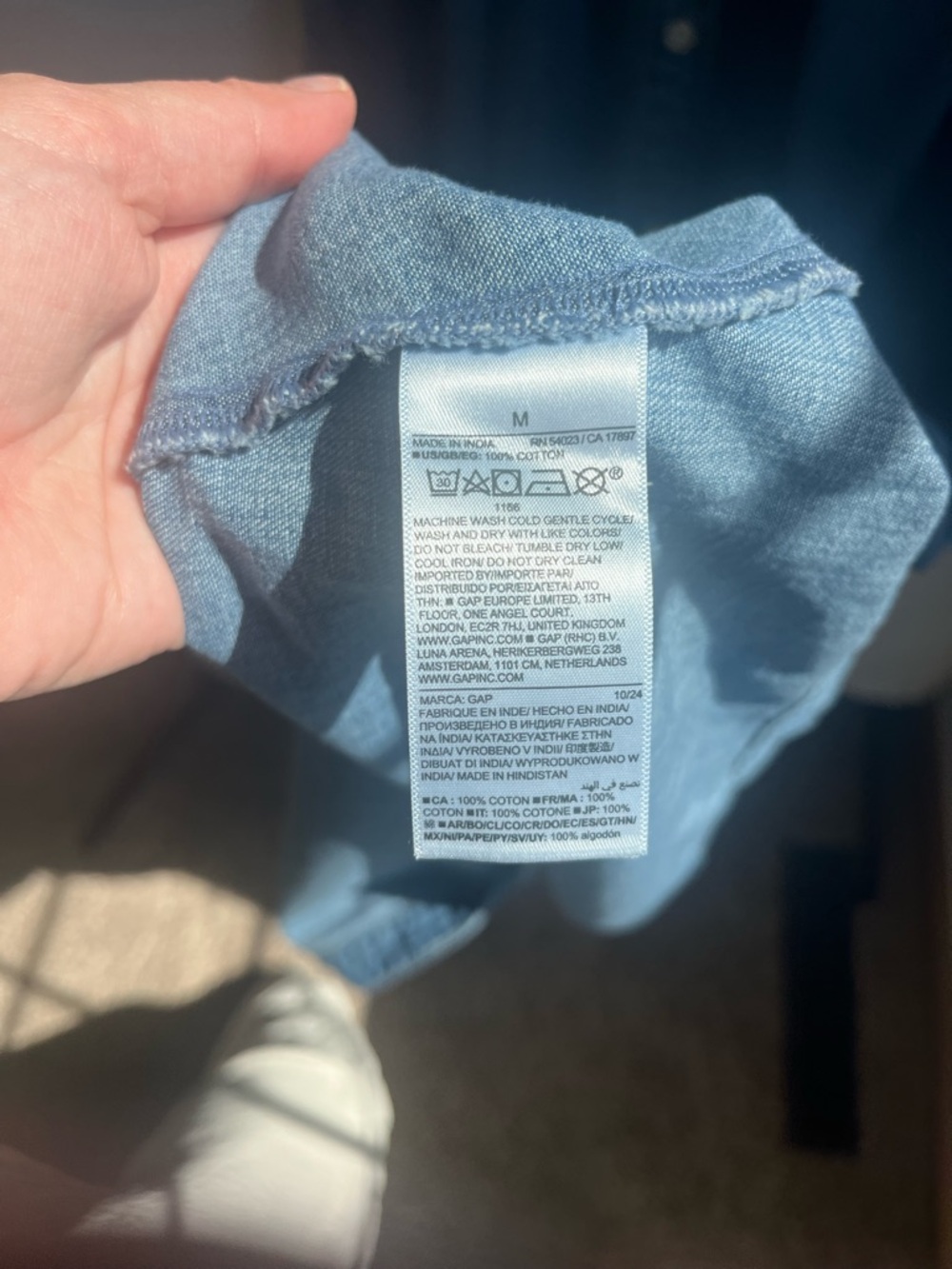 NWT GAP Fit & Flare Denim Button-Front Midi Dress - Picture 10 of 11